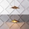 Jonathan Y Miko 24.5" Modern Coastal Organic Curve Rattan LED Pendant, Natrual Brown/Brass Gold JYL1606A - alternate 3