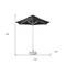 Homeroots 9' Black Polyester Round Market Patio Umbrella 554212 - alternate 2