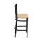 Holland Bar Stool Co 30" Stationary Bar Stool, Black Wrinkle, Nat Oak Seat 40030BWNatOak - alternate 3