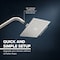 Supplygiant 16 in Shower Arm 90 Degree Stainless Steel Rain Shower Head Extension Arm with Flange, Chrome Finish 74-TB38BG-D - alternate 4