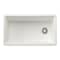 Blanco Inteos SILGRANIT 33in Single Bowl Reversible Undermount Workstation Kitchen Sink - White 443314 - alternate 2
