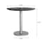 Flash Furniture Commercial All-Weather 31.5" Black Faux Marble HPL Tabletop with Silver RD Base ST-RD31-BKMAR-TR18S-GG - alternate 4