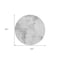 Homeroots 8' Silver Gray And Pewter Round Abstract Washable Indoor Outdoor Area Rug 582682 - alternate 3
