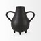 Homeroots 8" Black Two Handle Ceramic Jug Vase 392540 - alternate 7