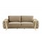Homeroots 90" Beige Velvet Sofa With Gold Legs 491054 - alternate 1