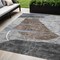Homeroots 5' X 8' Chocolate Gray And Charcoal Abstract Washable Indoor Outdoor Area Rug 587579 - alternate 1
