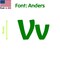 Aacc Self-Adhesive Vinyl Letter: v, Scale: 9 in. Color: Green Font: Anders by, 24PK AACC-Anders-lv-Green-I9x24 - alternate 1