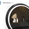 Fab Glass And Mirror Round LED Mirror 24in for Bathroom, Black Metal Frame Lighted Vanity Mirror, Wall Mounted Cir HC24RD-FB - alternate 5