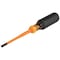 Klein Tools Slim-Tip Insulated Screwdriver, 1/4-Inch Cabinet, 4-Inch Round Shank 6924INS - alternate 1