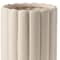 Homeroots 11" Beige Cylinder Ribbed Texture Ceramic Table Vase 608363 - alternate 2