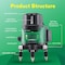 Wrightmaster 100 ft. Green Self-Leveling Cross-Line Laser Level with Color Box, Cost-Effective&High-Quality ZR-LL-2B - alternate 6