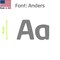 Aacc Self-Adhesive Vinyl Letter: A, Scale: 17 cm. Color: Gray Font: Anders by, 24PK AACC-Anders-UA-Gray-M17x24 - alternate 1