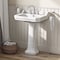 Whitehaus Collection Traditional Pedestal with Integrated Large Rectangular Bowl and Backsplash B112L-P-3H - alternate 4