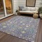Homeroots 3' X 5' Lavender Blue And Green Oriental Washable Indoor Outdoor Area Rug 598058 - alternate 4