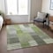 Homeroots 9' X 12' Green And Olive Green Striped Washable Indoor Outdoor Area Rug 581699 - alternate 5