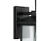 Jonathan Y Bungalow 6.75" 1-Light Iron/Seeded Glass Rustic Traditional Lantern LED Outdoor Sconce, Black, 2PK JYL7608A-SET2 - alternate 6