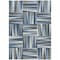 Homeroots 3' X 5' Denim Blue Gray And Ivory Geometric Washable Indoor Outdoor Area Rug 598250 - alternate 3