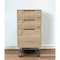 Homeroots 18" Brown and Black Three Drawer Standard Chest 478262 - alternate 4