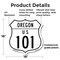 Signmission Oregon Route Marker Shield Sign Us 101, 18 Inch X 18 Inch, Plastic Sign SHI-P-18-427 - alternate 4