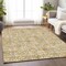 Homeroots 10' X 14' Gold Gray And Beige Floral Washable Indoor Outdoor Area Rug 595954 - alternate 5