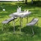 Flash Furniture Paige Easy-Fold Gray Folding Plastic Kids Outdoor Picnic Table and Benches, Seating for 4 Kids RB-EBB-2432FD2-GY-GG - alternate 5