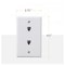 Newhouse Hardware White 1-Gang Telephone Data Jack Wall Plate, 6P4C, for RJ11 Telephone Cables, Double Port, 5PK D2PHP-WH-05 - alternate 3