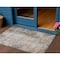 Homeroots 3' X 5' Ivory Blue And Copper Abstract Washable Indoor Outdoor Area Rug 605843 - alternate 1