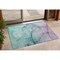 Homeroots 2' X 3' Green Abstract Washable Non Skid Indoor Outdoor Area Rug 559784 - alternate 1