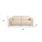 Homeroots 80" Beige Top Grain Leather Reclining Metal USB Sofa 720379 - alternate 4