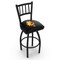 Holland Bar Stool Co 36" Blk Wrinkle Ferris State Swivel Bar Stool, Jailhouse Back L01836FerrSt - alternate 1