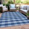 Homeroots 5' X 8' Navy Blue And Ivory Plaid Washable Indoor Outdoor Area Rug 595500 - alternate 5