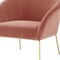 Homeroots 31" Blush And Gold Velvet Barrel Chair 534131 - alternate 5