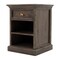 Homeroots Black Wash Nightstand With Shelves 397623 - alternate 5