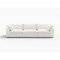 Homeroots 120" White Linen Blend Modular Sofa And Storage 714566 - alternate 1