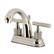 Kingston Brass Knurled Double-Handle 4" Centerset Bathroom Faucet with Brass Pop-Up, Polished Nickel KS8616KNL - alternate 1