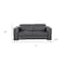 Homeroots 71in Dark Gray and Silver Italian Leather Loveseat 720479 - alternate 3