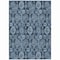 Homeroots 3' X 5' Navy Blue And Denim Blue Damask Washable Indoor Outdoor Area Rug 588184 - alternate 6