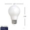 Bulbrite LED Filament PK of (4) 7 W Dimmable A19 Light Bulb with Milky Glass Finish and E26 Base - 4000K 862304 - alternate 8