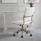 Martha Stewart Ivy Upholstered Office Chair in White/Polished Brass CH-220921-1-WH-GLD-MS - alternate 3