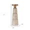 Homeroots Set of Three Brown And White Distressed Floral Resin Tabletop Pillar Candle Holders, 3PK 634834 - alternate 3