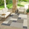 Homeroots 4' X 6' Gray And Blue Geometric Distressed Indoor Outdoor Area Rug 559059 - alternate 5