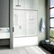 Fab Glass And Mirror Bypass Sliding Tub Shower Door Sorrento Lux Series Adjustable 56in-60in Width 58in Height - Semi-F SHSOL60X58MB - alternate 4