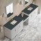James Martin Vanities Bellshire 120" Dual Vanity Set w/24" Make-Up Counter, Bright White w/3 cm Charcoal Soapstone Silesto 660-VMC120-BW-3CSP - alternate 3