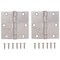 Prosource Square Corner Door Hinge, Steel, Brushed, Loose Pin, 180 deg Range of Motion 20338SS-35S-DB-PS - alternate 1