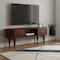 Homeroots 39in Brown Solid Wood Enclosed and Open Storage TV Stand 719192 - alternate 7