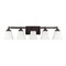 Jonathan Y Staunton 32.5" 5-Light Farmhouse Cottage Metal LED Vanity Light w/Frosted Glass Shades, Oil Rubbed Br JYL7622A - alternate 5
