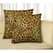Homeroots Set of Two 18" Brown and Black Leopard Cowhide Throw Pillows, 2PK 544606 - alternate 1