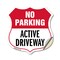Signmission No Parking Shield Sign Active Driveway, 12 Inch X 12 Inch, Vinyl Decal SHI-D-12-397 - alternate 1