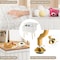 Simple Deluxe Vanity Chair Stool with Storage, Ottoman Soft Faux Fur Padded Makeup Seat, Adjustable Height Footst 3A88HKOTTOASMWHT - alternate 3