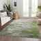 Homeroots 3' X 5' Olive Green And Gray Abstract Washable Indoor Outdoor Area Rug 582170 - alternate 6